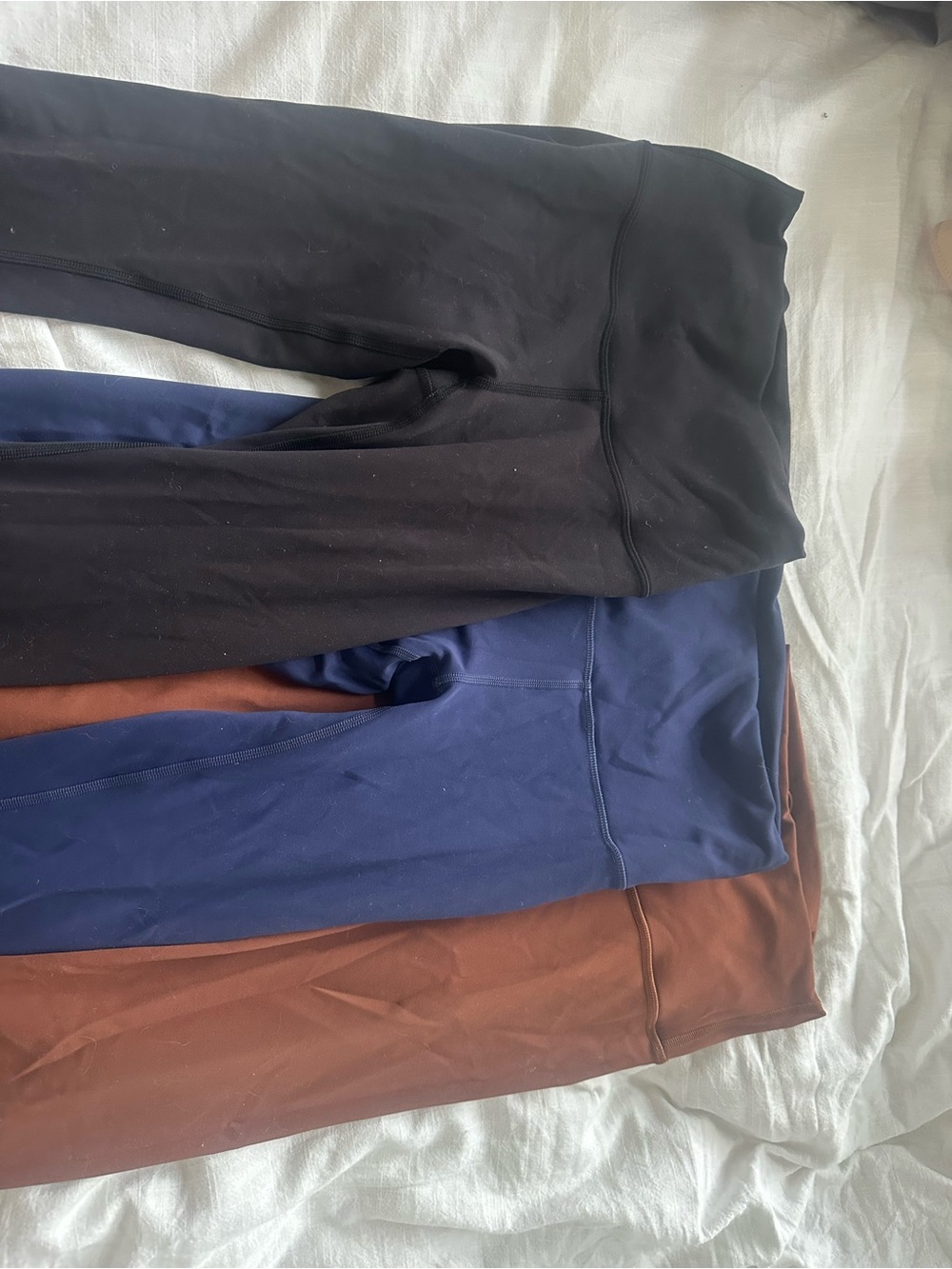 lululemon athletica Black, Navy & Brown Leggings